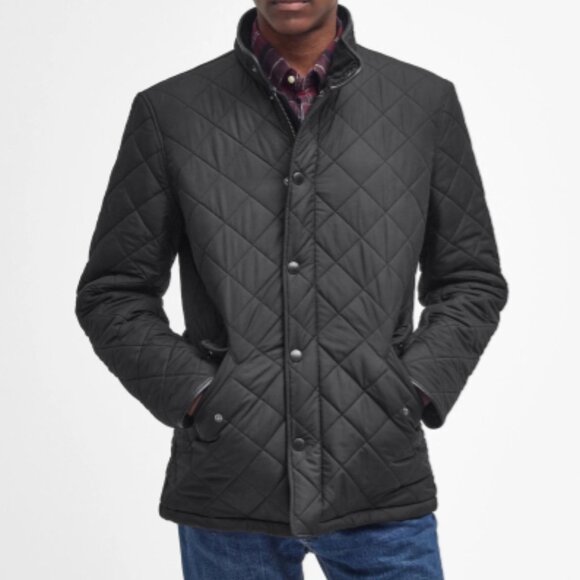Barbour Powell Quilted Jacket - Black - Medium - Men’s - Picture 1 of 2